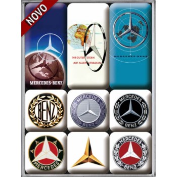 Mercedes - Logo Evolution - Set magneta (9kom)