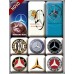 Mercedes - Logo Evolution - Set magneta (9kom)